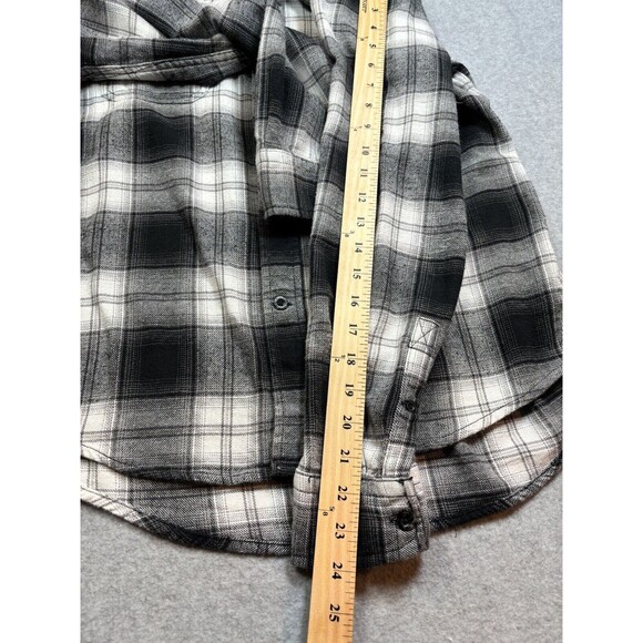 Woolrich Men’s Button‎ Up Shirt Buffalo Plaid White Black Size Medium - Picture 9 of 11
